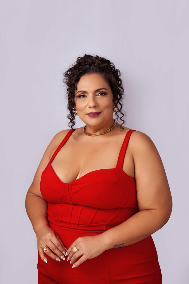 Book feminino em estúdio